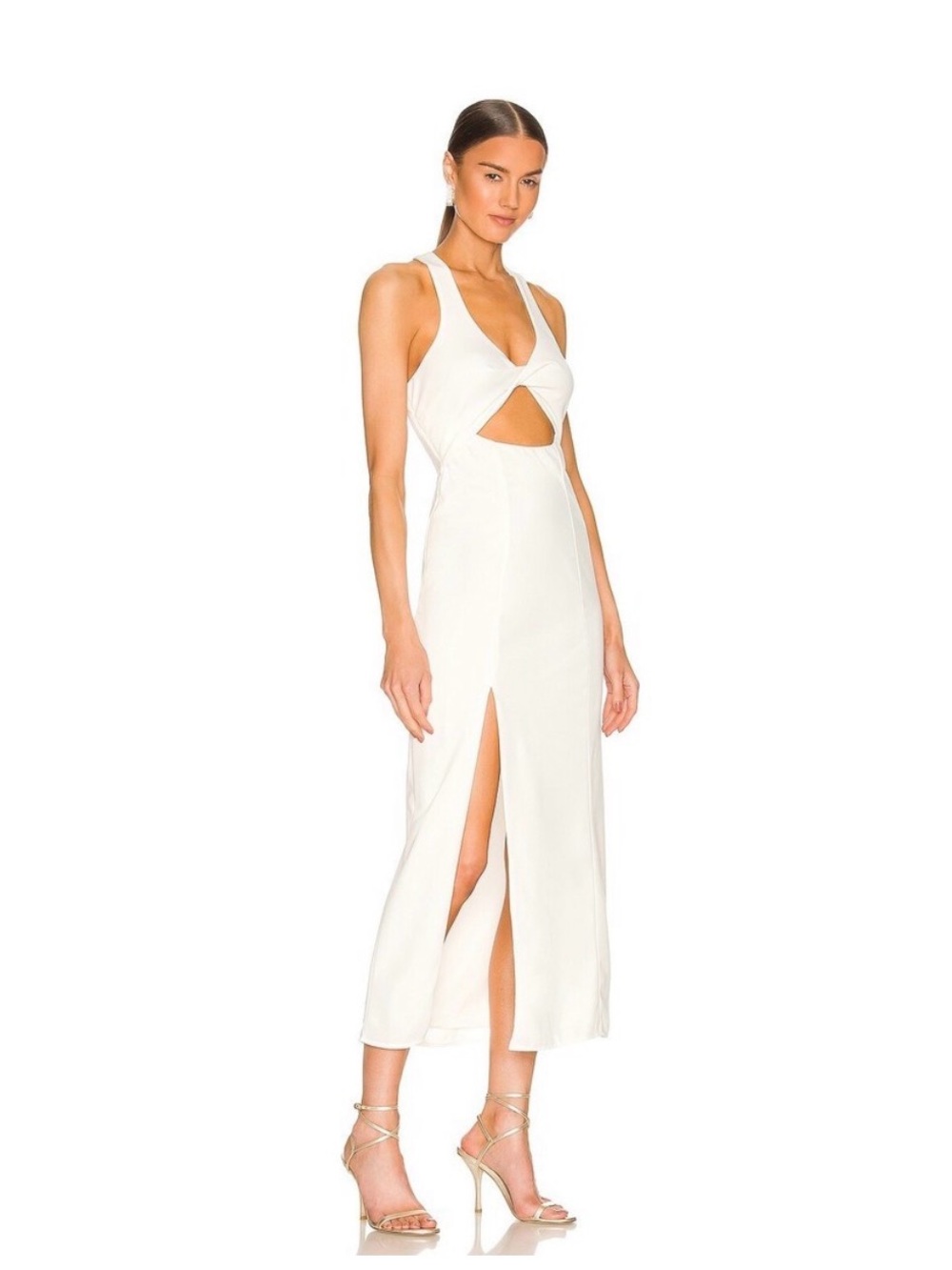 Show Me Your Mumu Luca white cutout midi dress size M